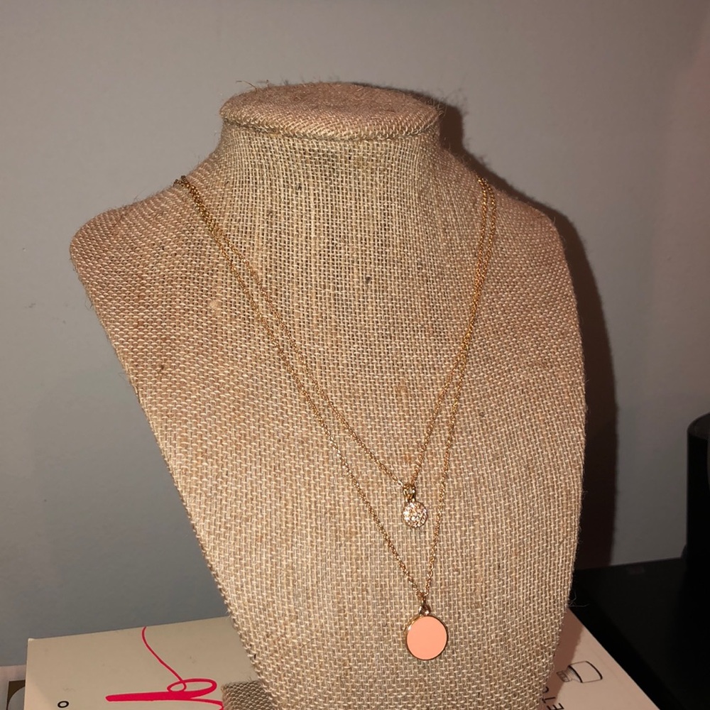 Layering necklace, doubled sided color
